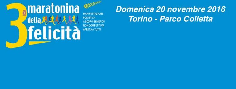 Banner maratonina della felicità 2016 a Torino