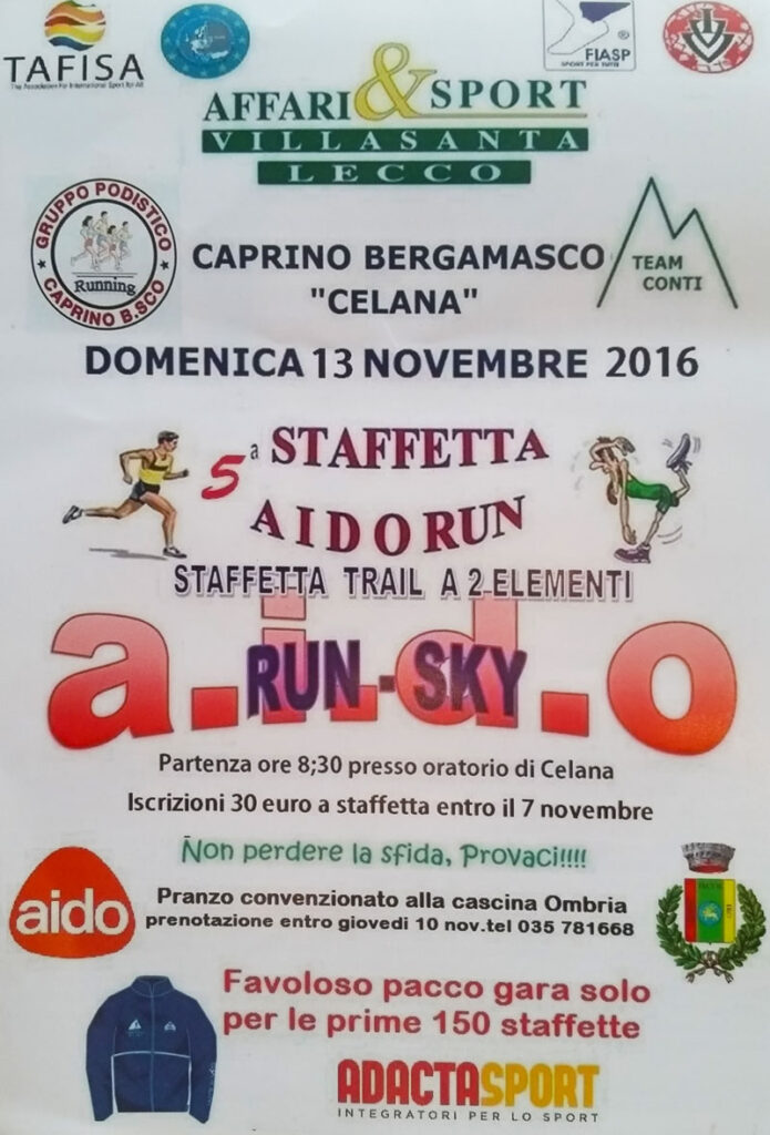 Staffetta AIDo Run 2016 Caprino Bergamasco