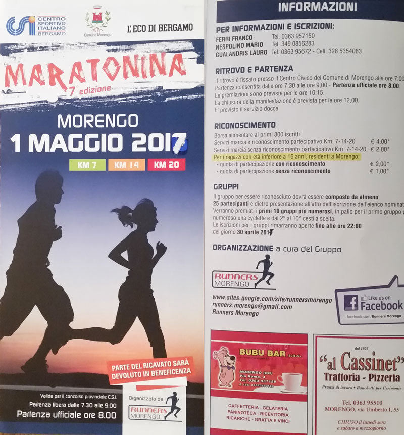 7a Maratonina di Morengo