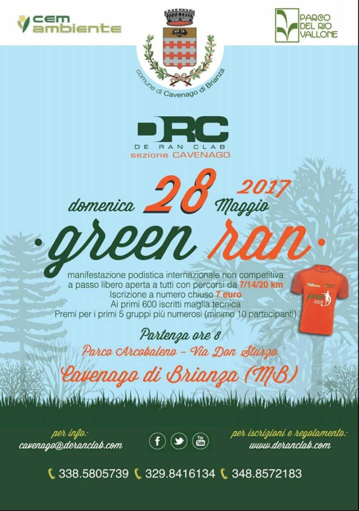 green ran 2017 a Cavenago Brianza