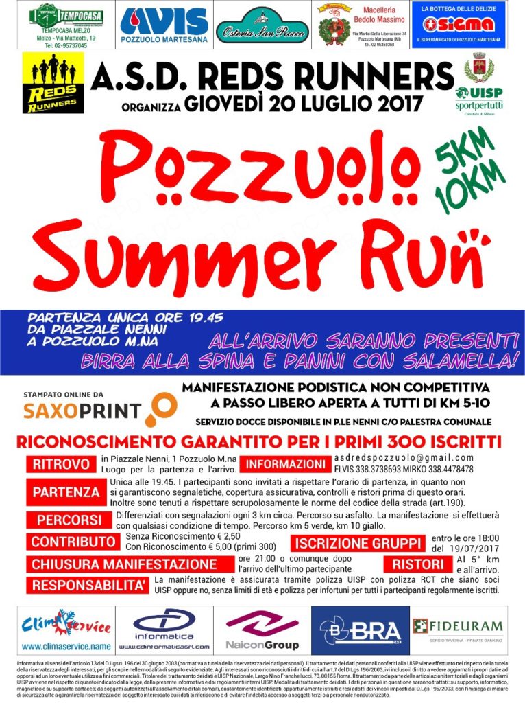 Pozzuolo Summer Run 2017
