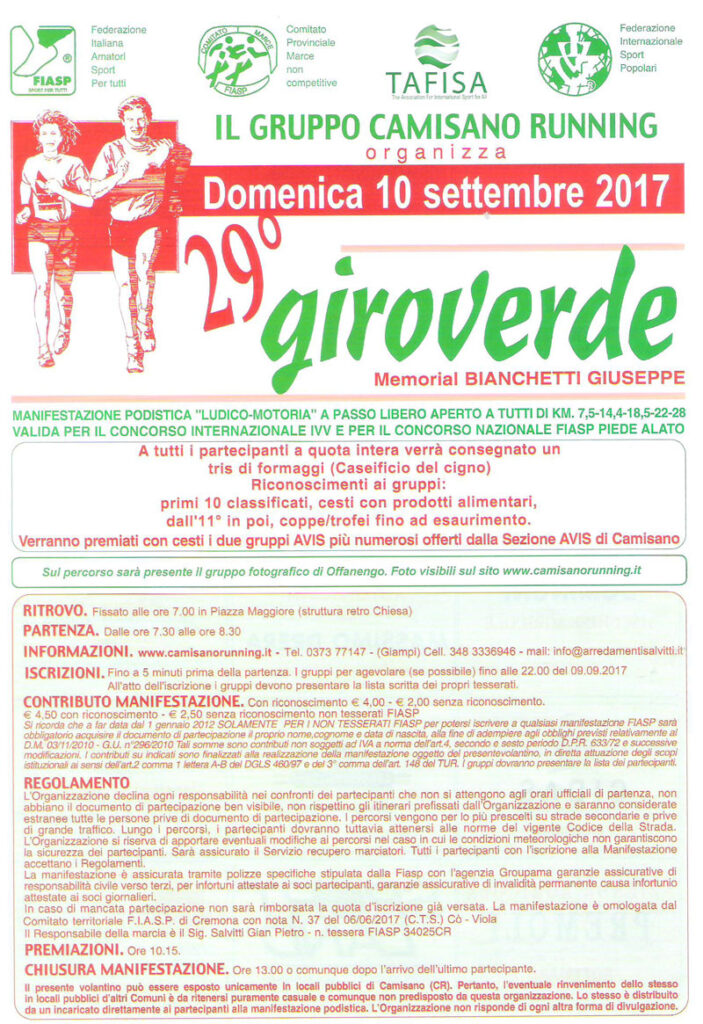 Volantino Giroverde - 29a Edizione