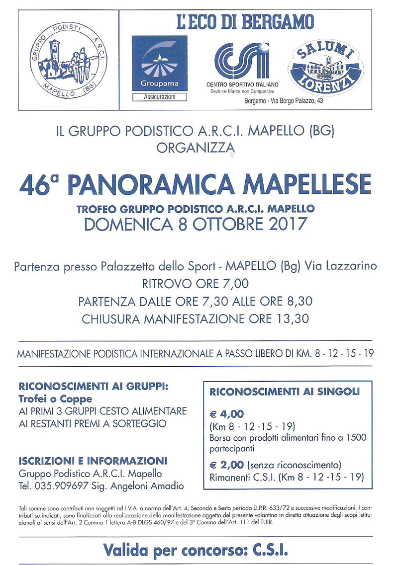 Panoramica Mapellese – 46a Edizione