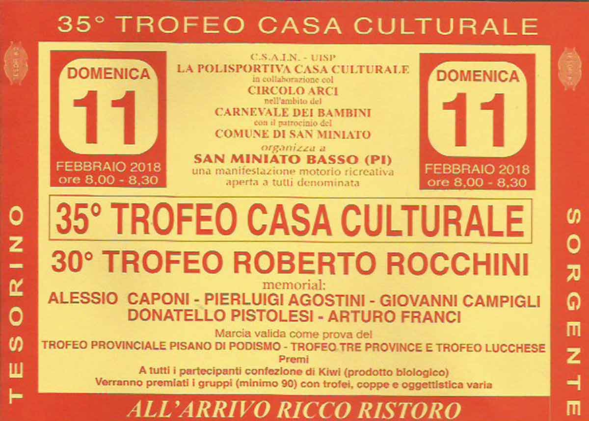 35° Trofeo Casa Culturale