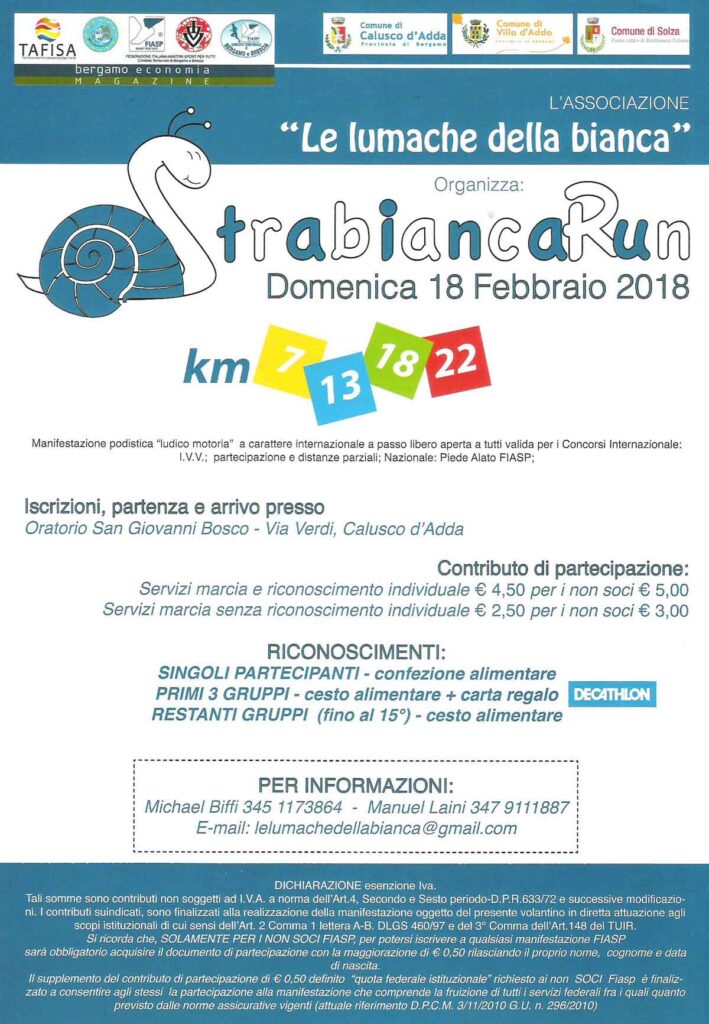 Strabianca Run 2018