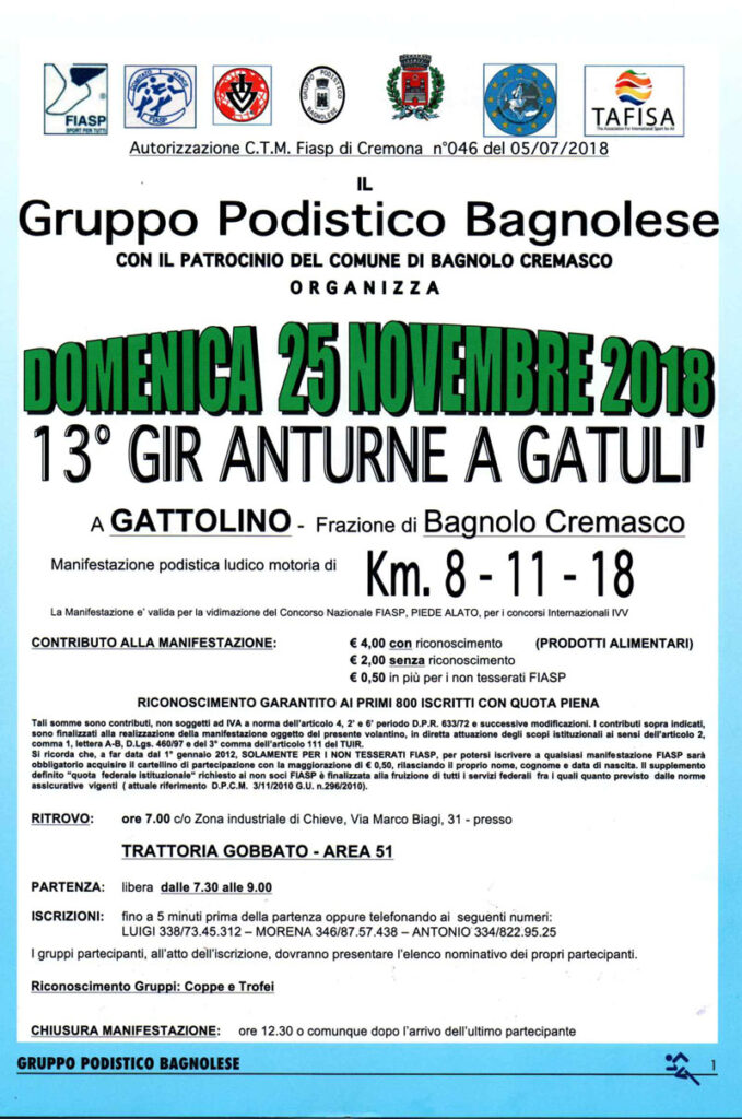 Gir anturne a Gatulì - 13a edizione