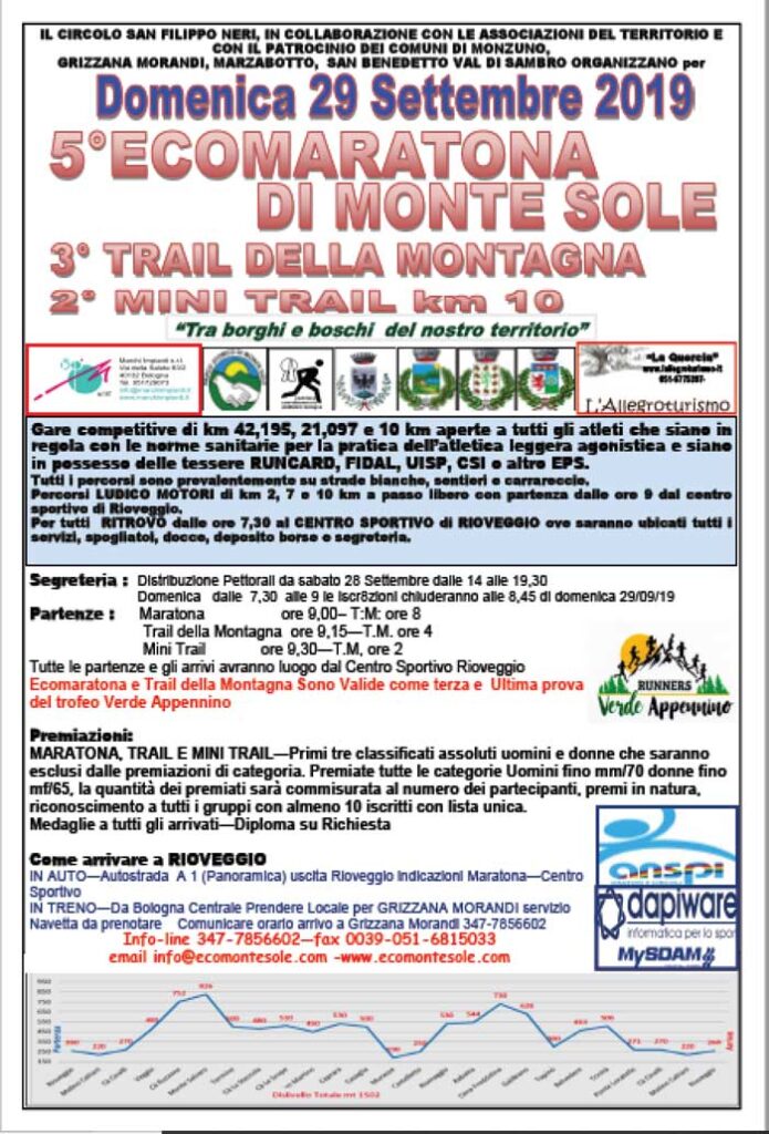 5^ Ed. Ecomaratona di Monte Sole