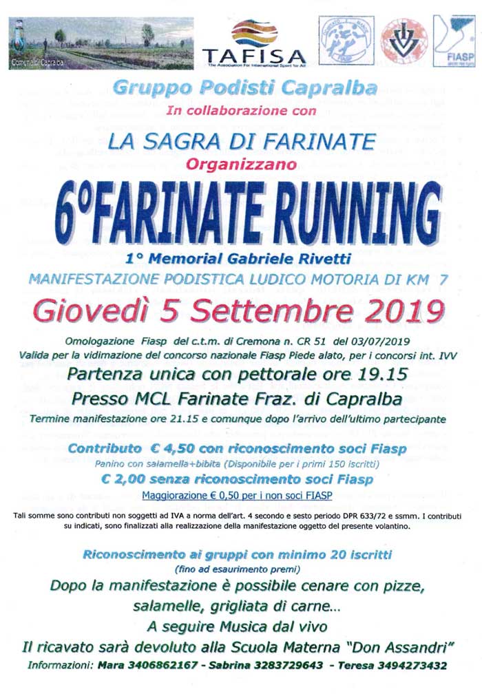 Farinate Running 6^ edizione