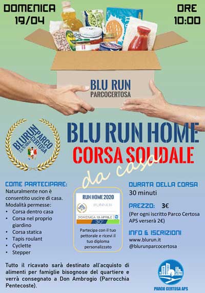 Blu Run Home movimento in casa