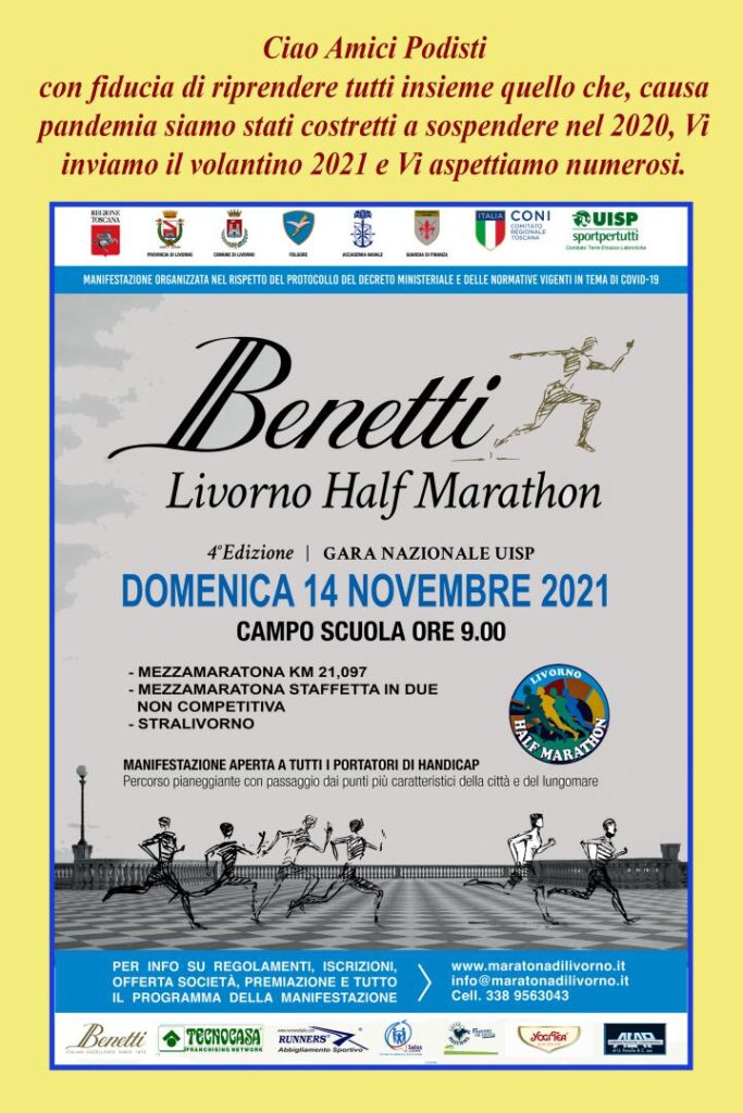 Maratona Livorno 14 novembre 2021