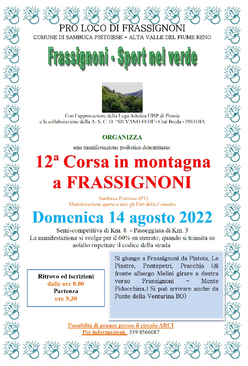 12^ Corsa in Montagna - fronte